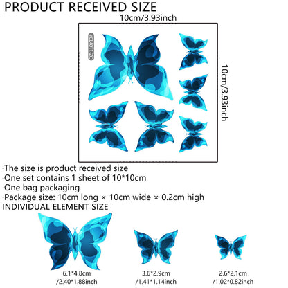 Blue Luminous Butterfly Wall Sticker
