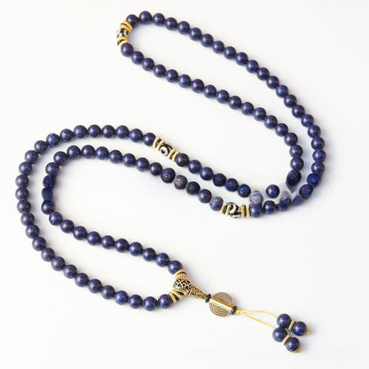 Blue Rosary Bracelet Necklace