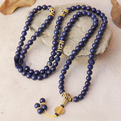 Blue Rosary Bracelet Necklace