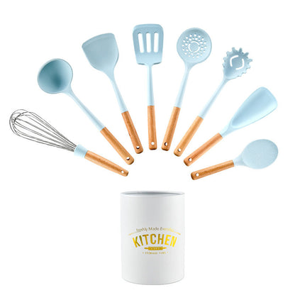 Blue silicone kitchenware set