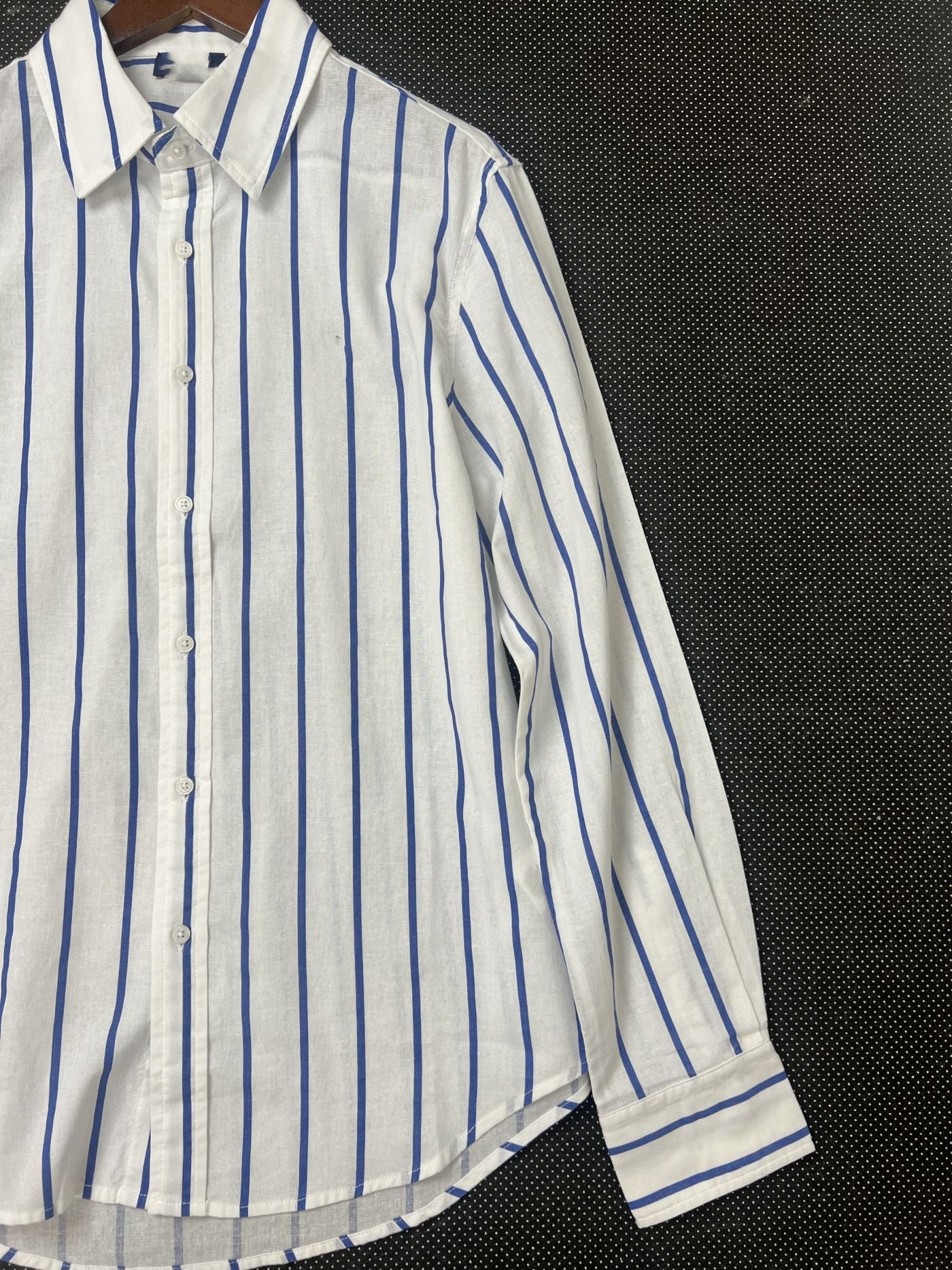 Blue striped shirt