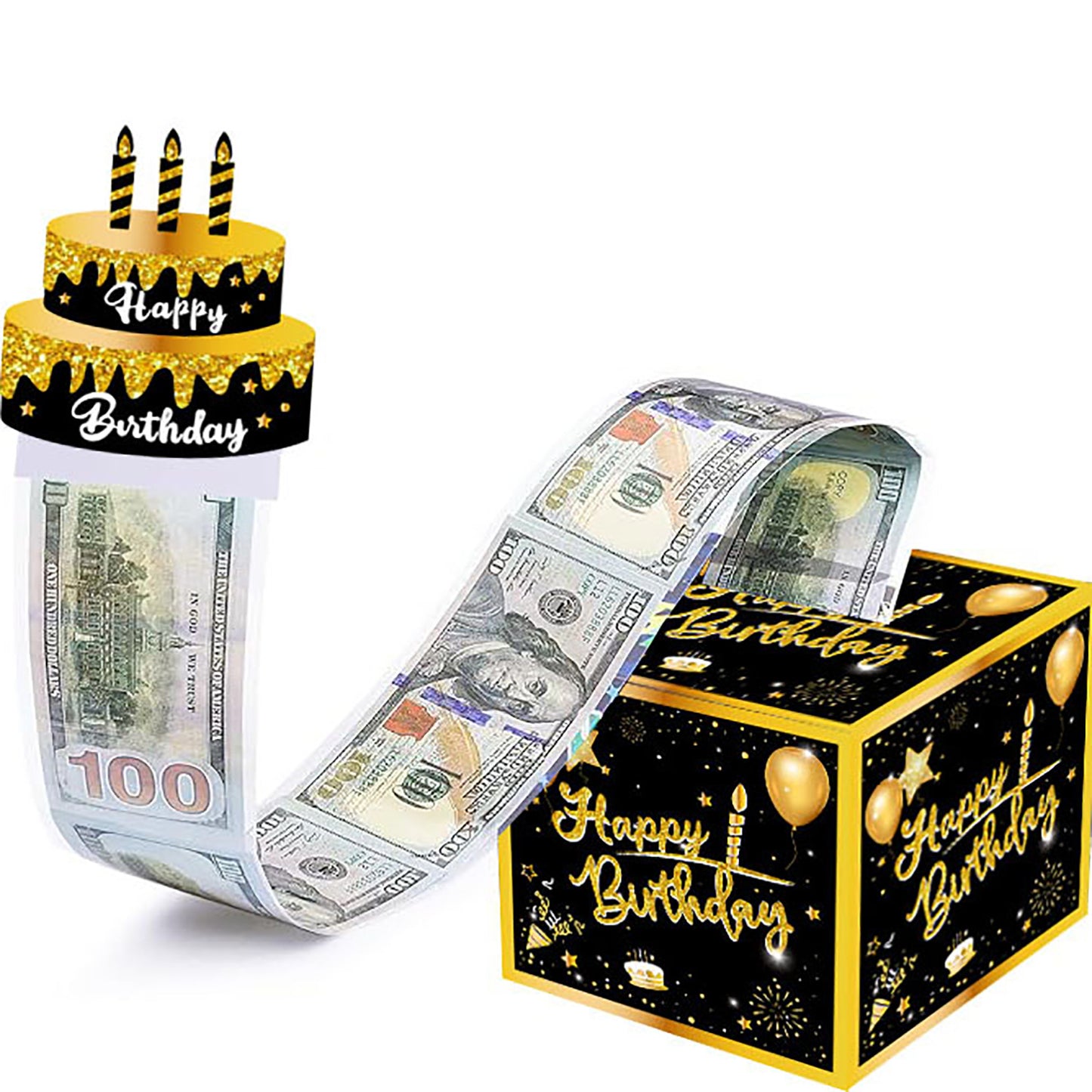Blue Theme DIY Paper Money Gift Box for Birthdays and Holidays