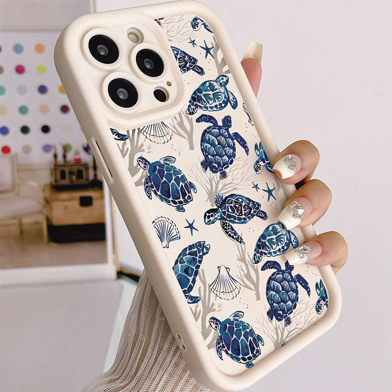 Blue turtle phone case