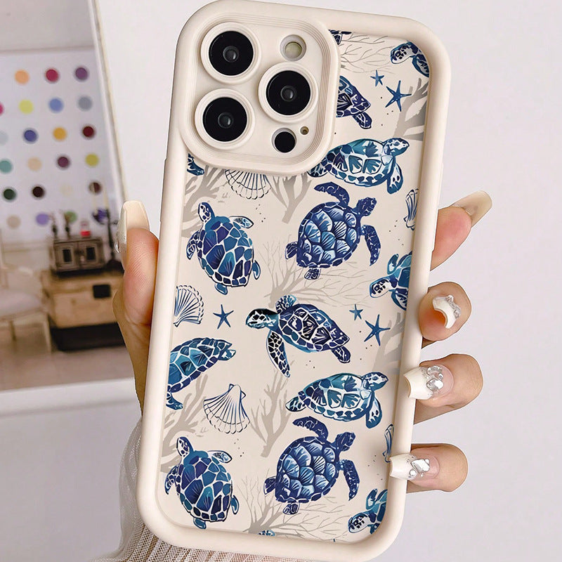 Blue turtle phone case