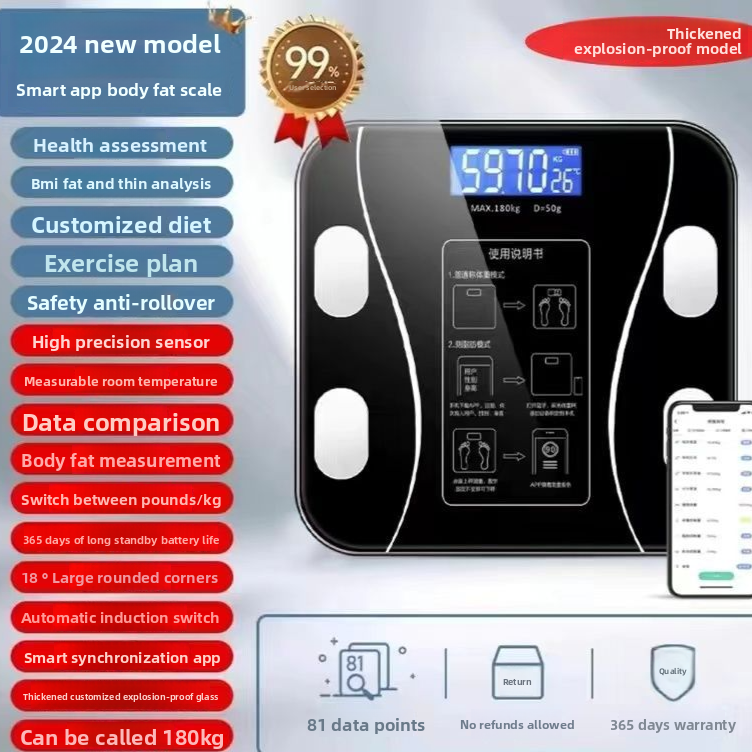 Bluetooth Body Fat Scale with Body Composition Analysis