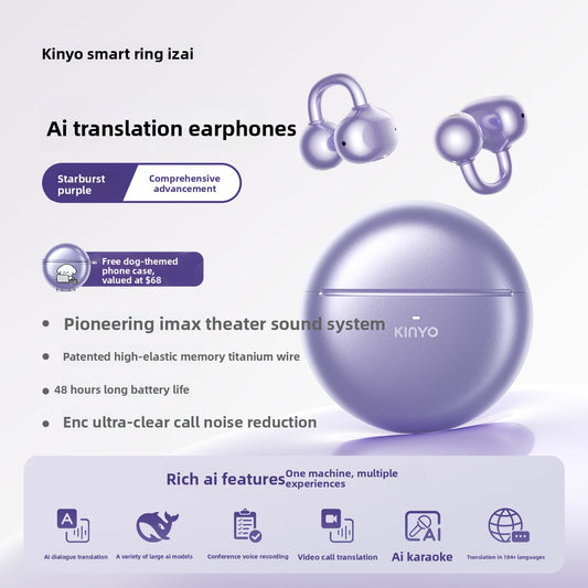 Bluetooth ear clip headphones