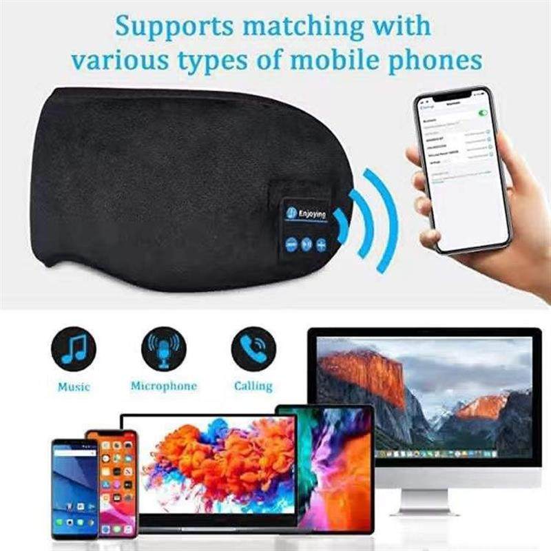 Bluetooth Eye Mask Headphones Smart Wireless Music Earmuffs