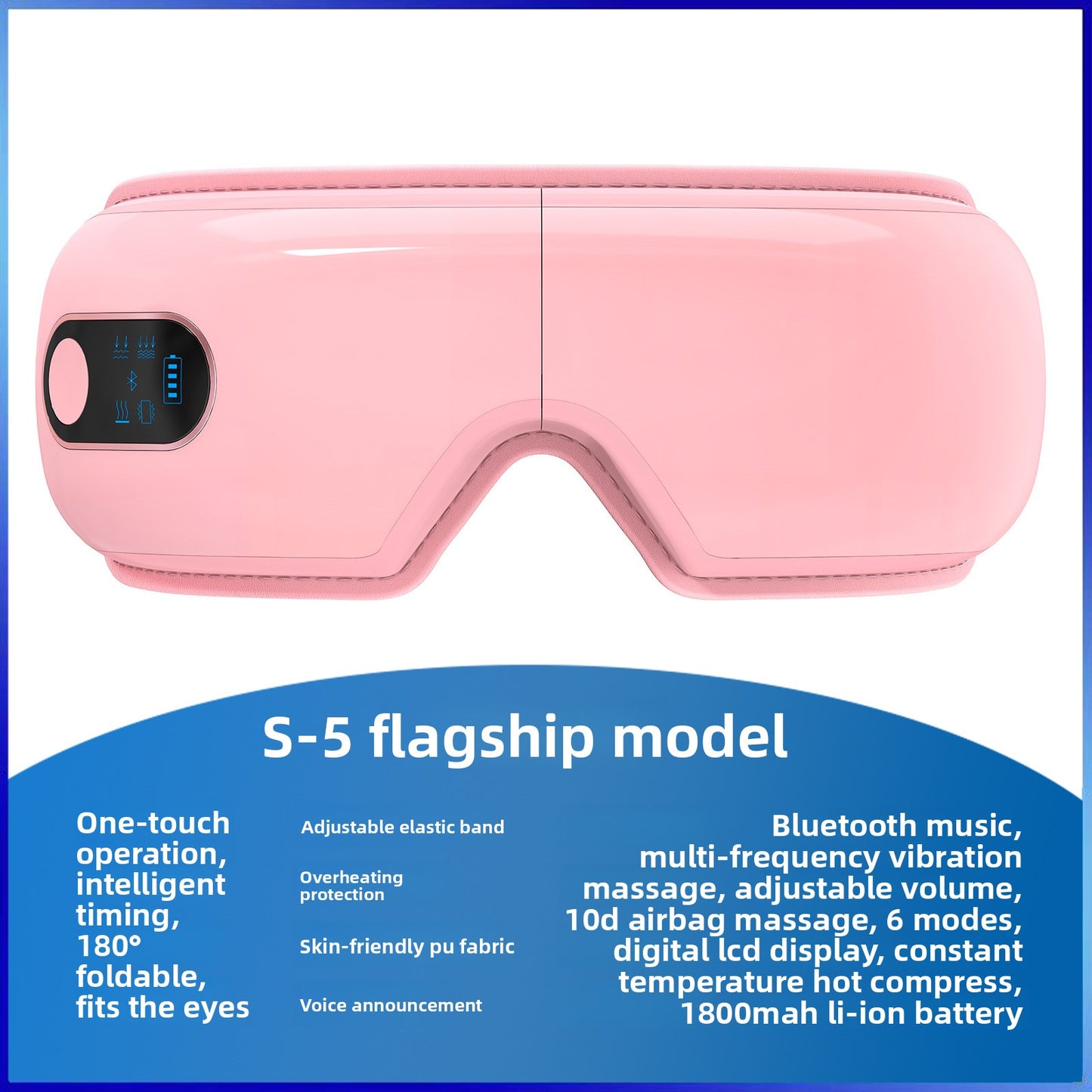 Bluetooth Eye Massager with Heat Therapy