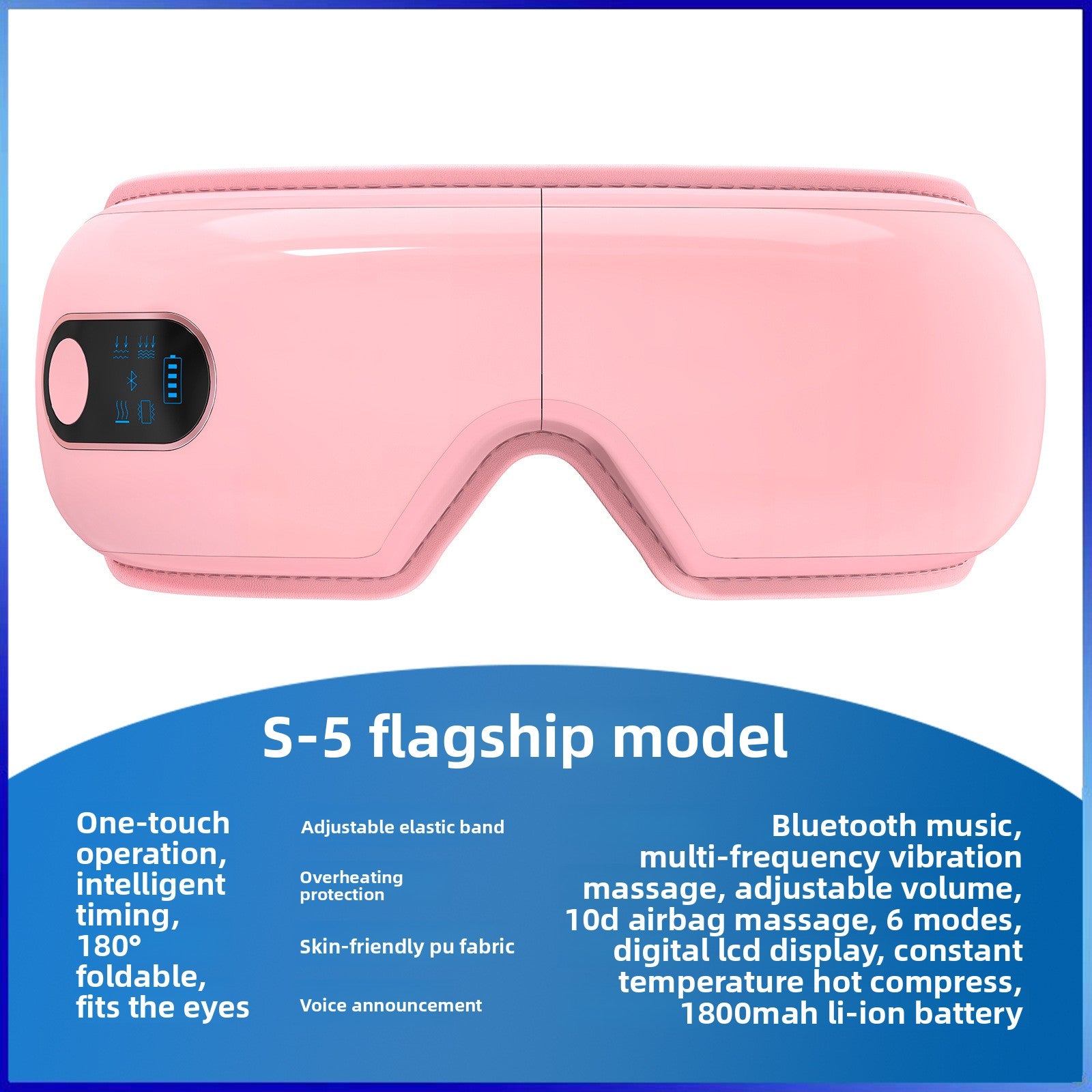 Bluetooth Eye Massager with Heat Therapy