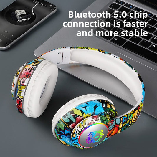 Bluetooth Glowing graffiti headphones