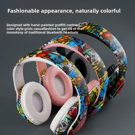 Bluetooth Glowing graffiti headphones