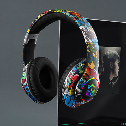 Bluetooth Glowing graffiti headphones