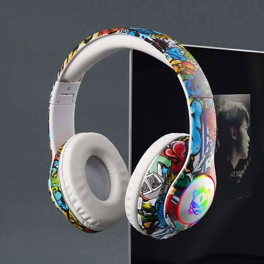 Bluetooth Glowing graffiti headphones