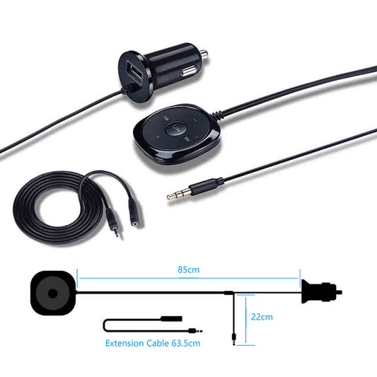 Bluetooth Hands-Free Car Audio Receiver with AUX Input