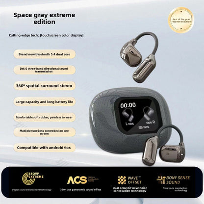 Bluetooth Headset with Touch Screen Translation and Noise Cancellation
