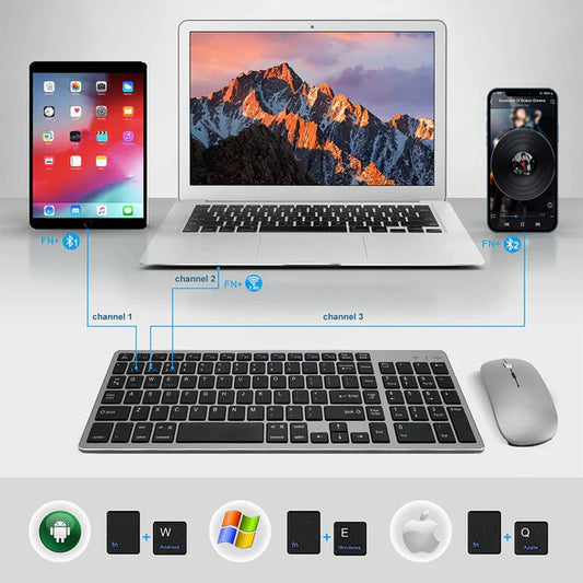 Bluetooth keyboard with dual-mode and rechargeable function