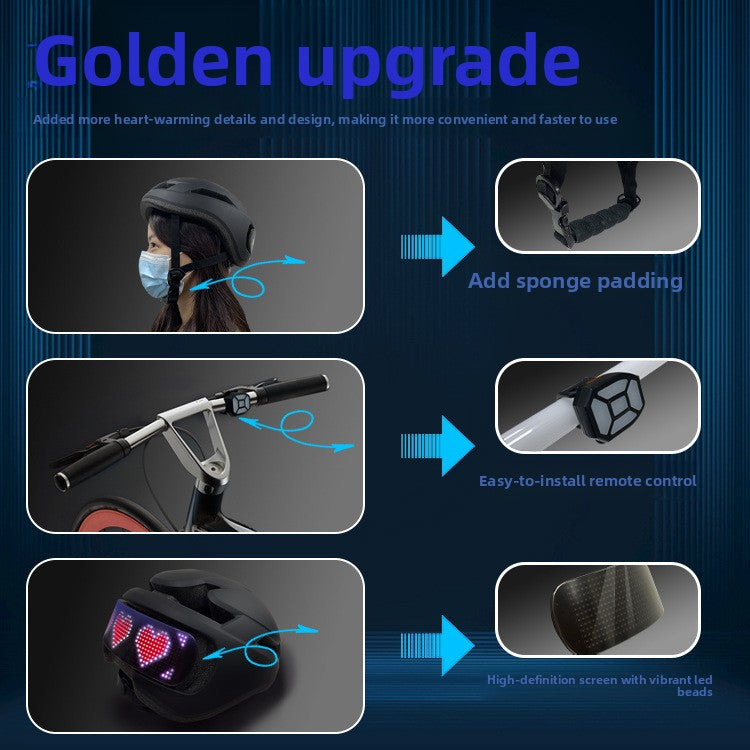 Bluetooth LED Display Motorcycle Helmet