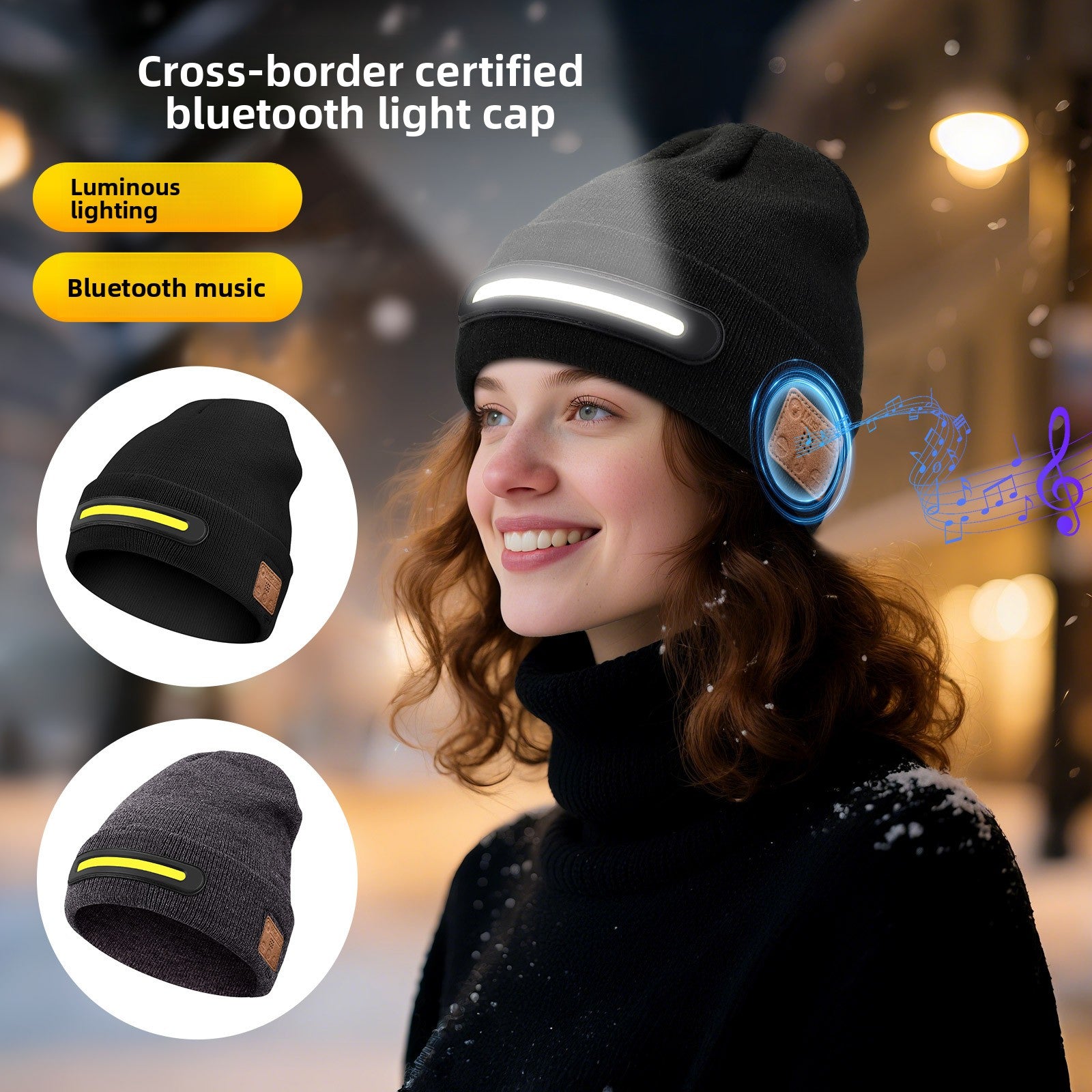 Bluetooth LED Light Cap