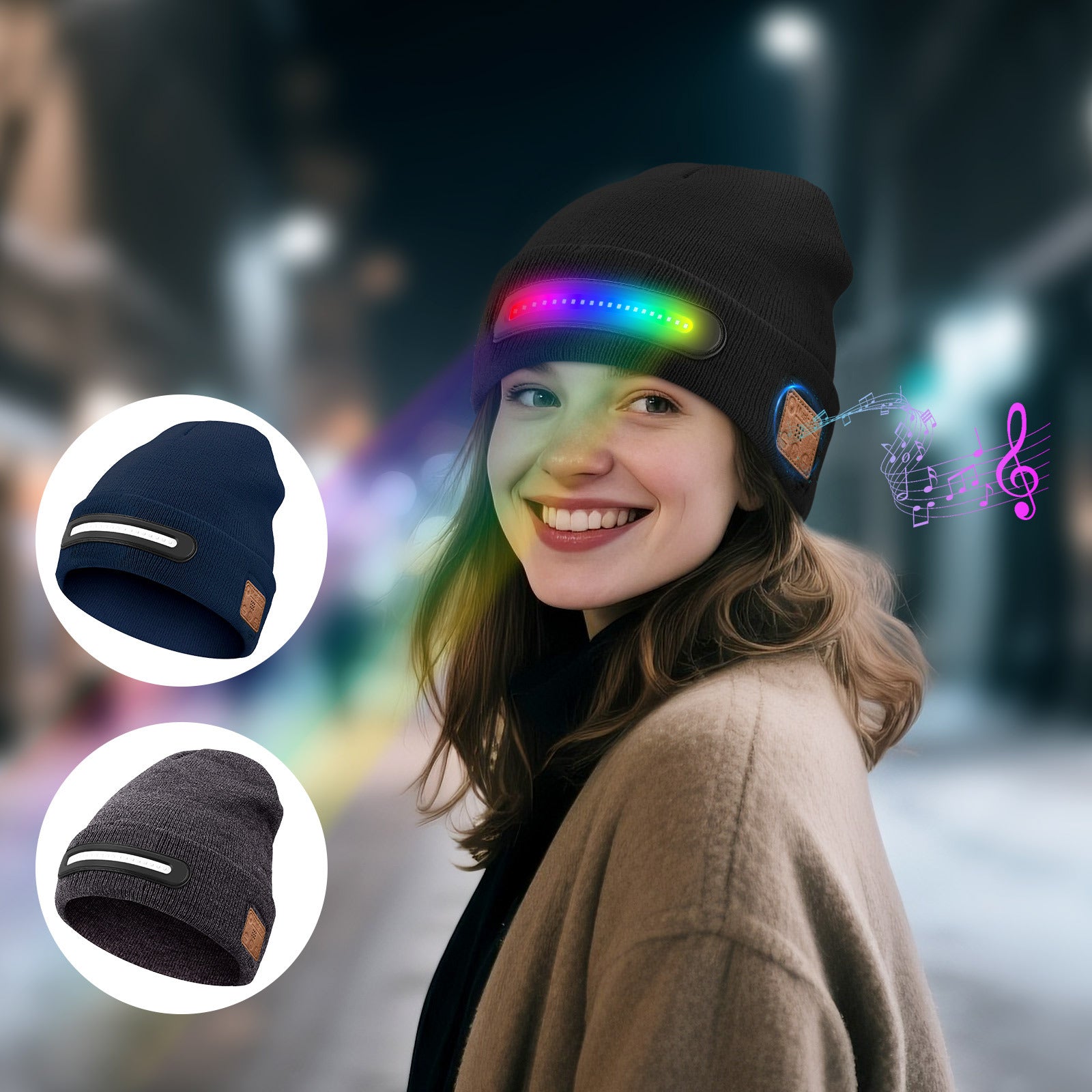Bluetooth LED Light Cap