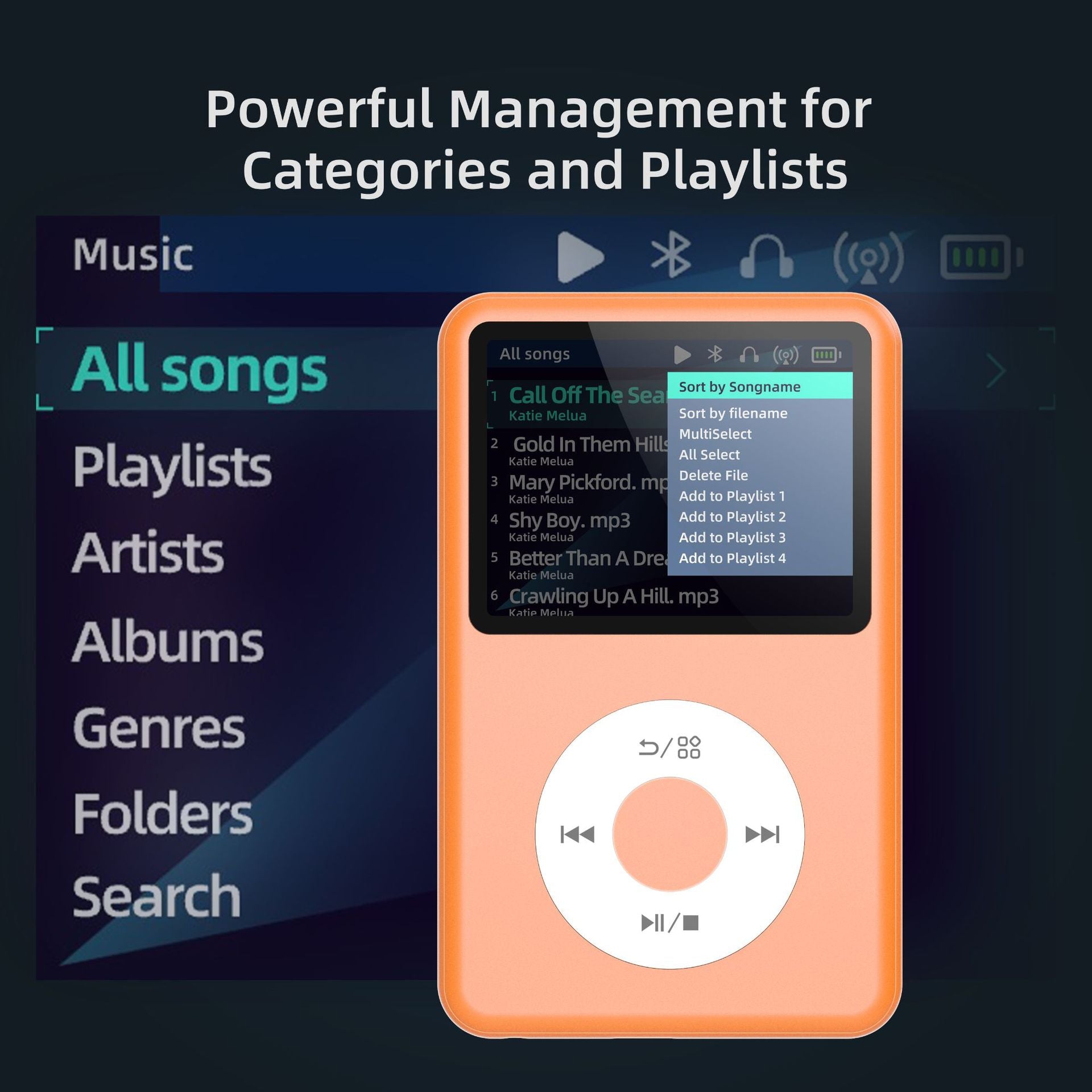Bluetooth MP3 Player with Touch Control