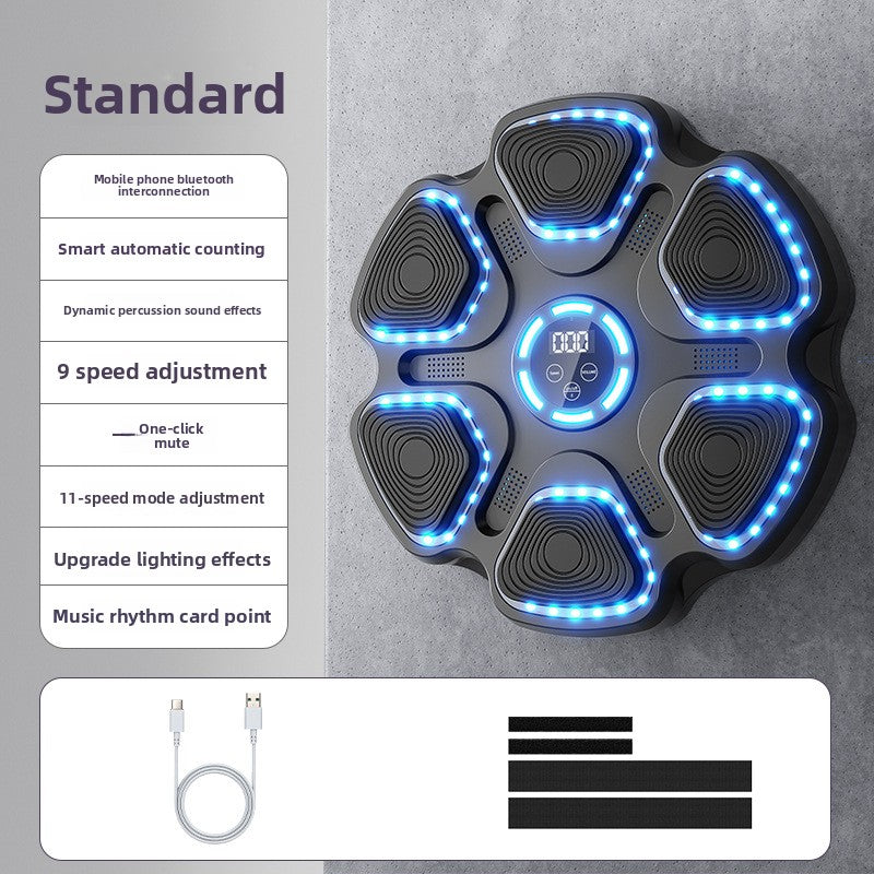 Bluetooth Music Boxing Target with Adjustable Light for Home Fitness