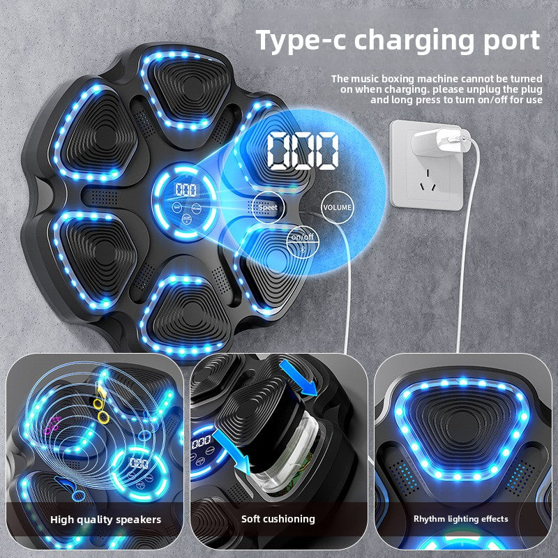 Bluetooth Music Boxing Target with Adjustable Light for Home Fitness