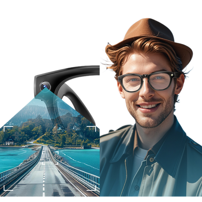 Bluetooth music player with camera glasses