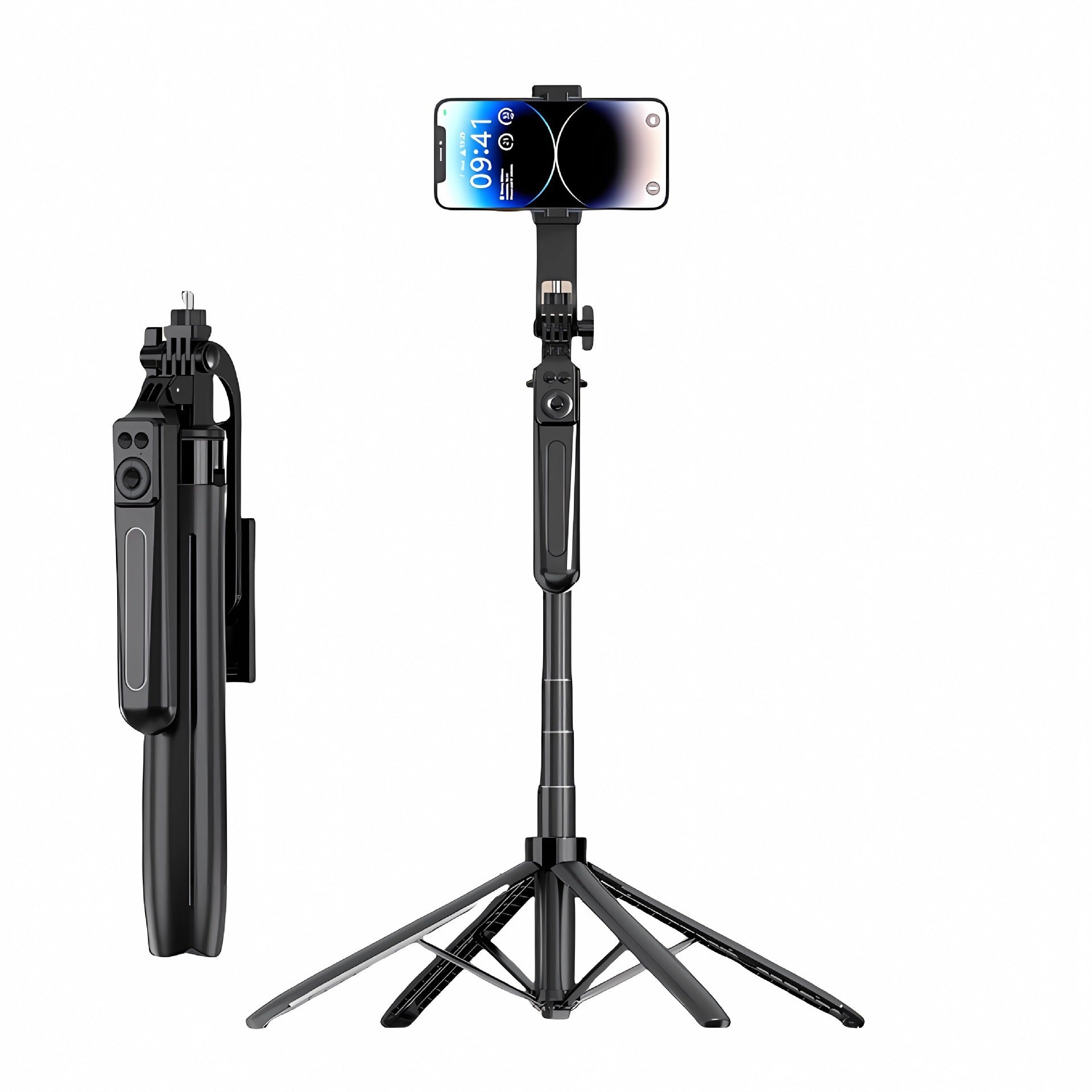 Bluetooth Remote Control Selfie Stick Tripod with Anti-Shake