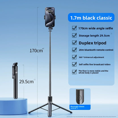 Bluetooth retractable tripod