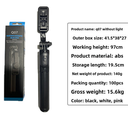 Bluetooth retractable tripod