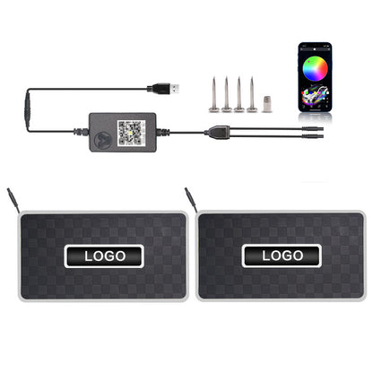 Bluetooth RGB LED Car Floor Mat Atmosphere Light with Voice Control