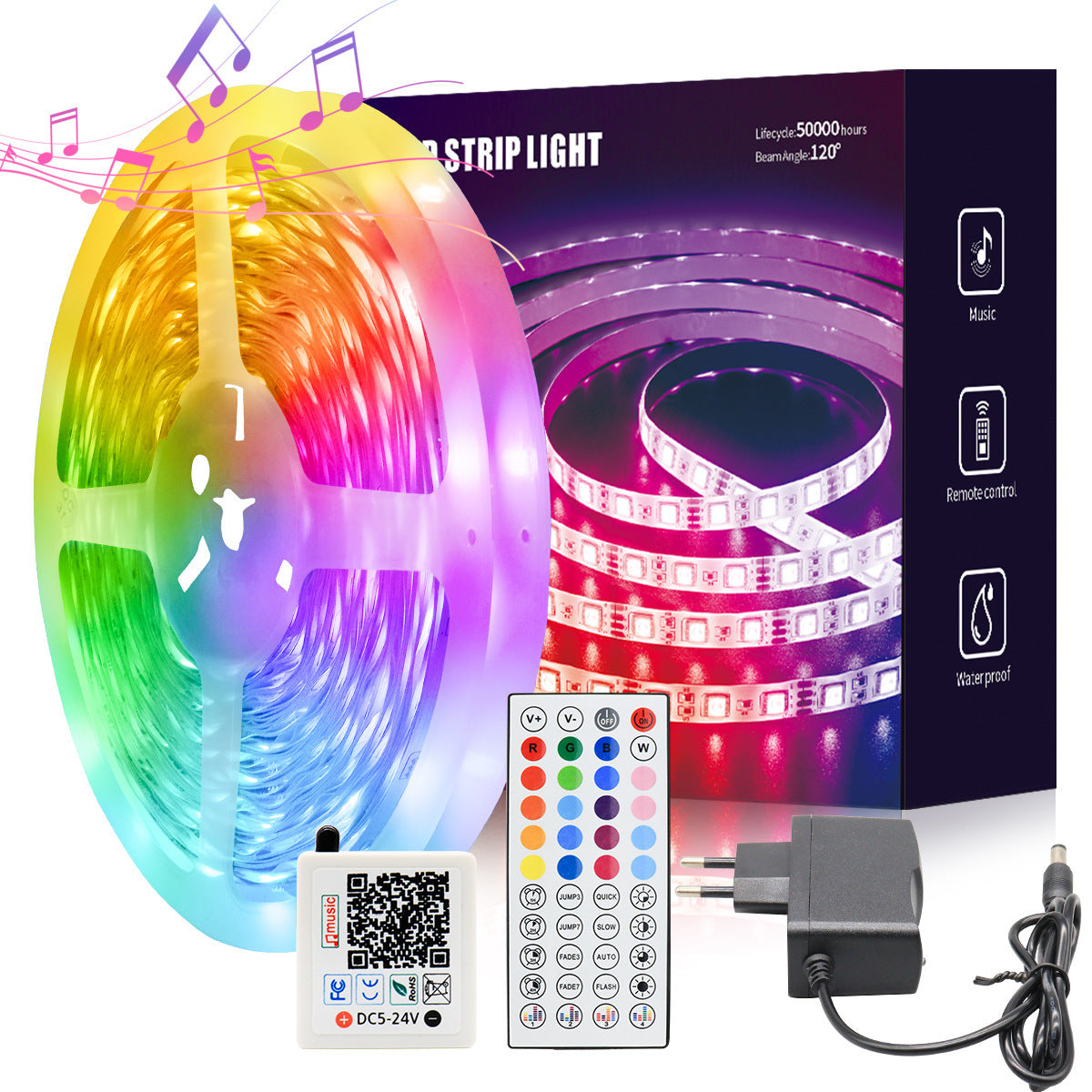 Bluetooth RGB LED Strip with Music Sync