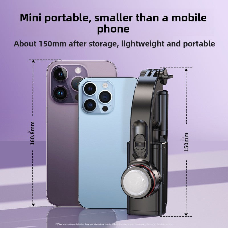 Bluetooth selfie stick with image stabilization
