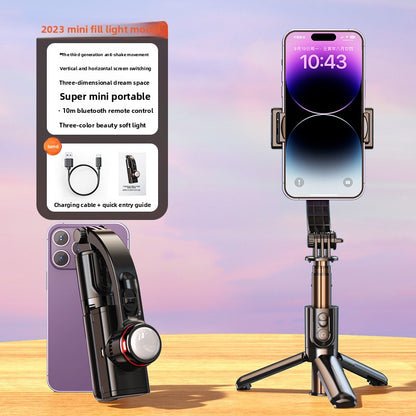 Bluetooth selfie stick with image stabilization