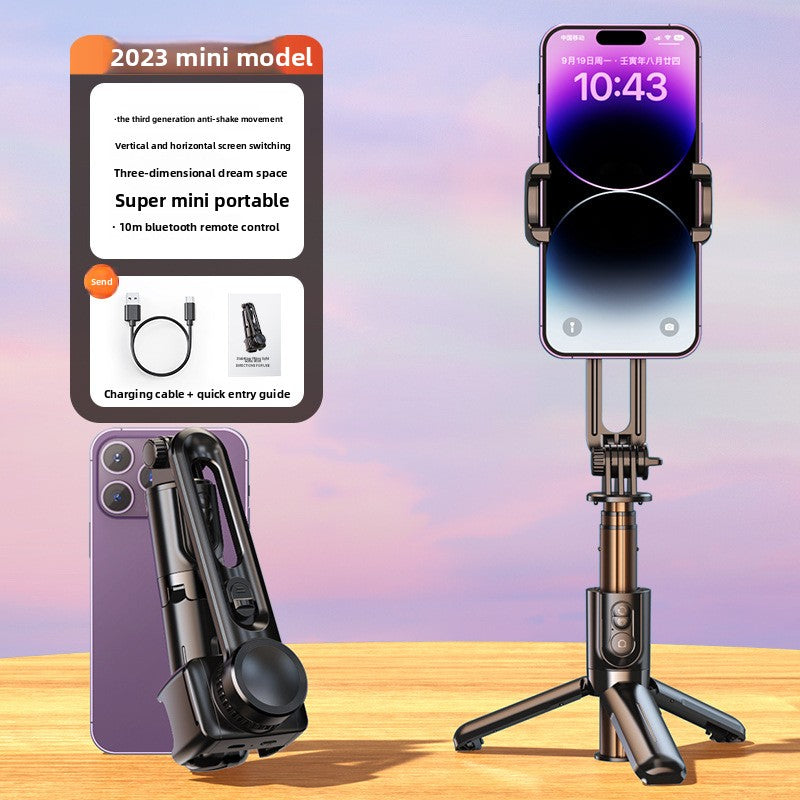 Bluetooth selfie stick with image stabilization