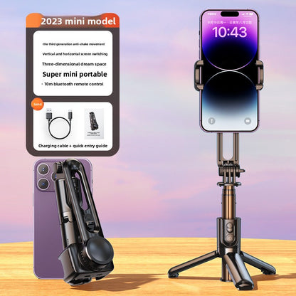 Bluetooth selfie stick with image stabilization