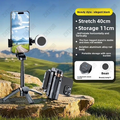 Bluetooth Selfie Stick with Tripod and Fill Light