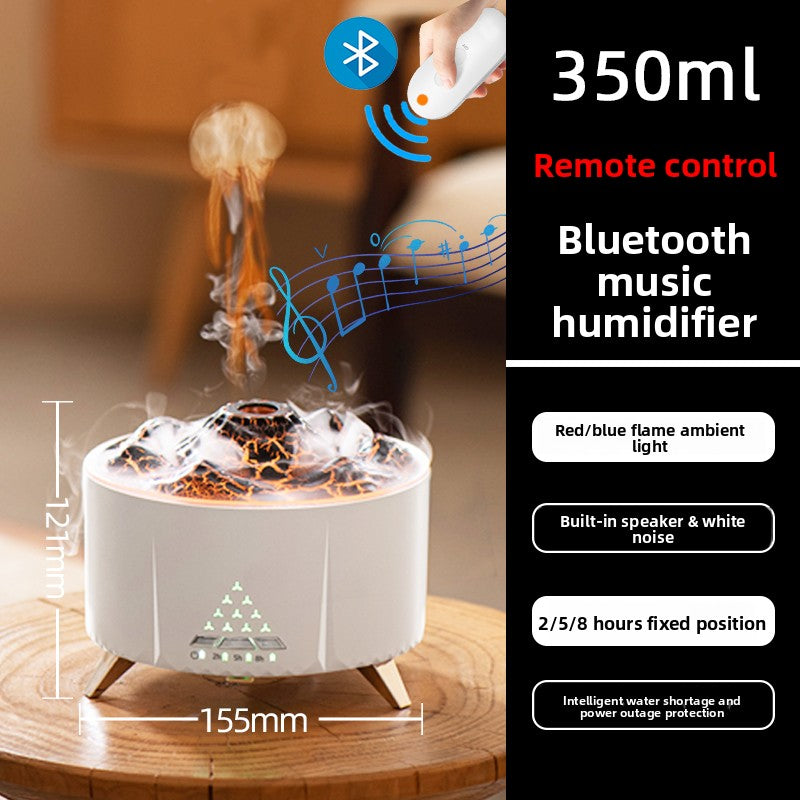 Bluetooth Speaker Humidifier with Flame Effect