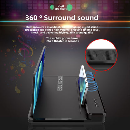 Bluetooth speaker phone screen amplifier