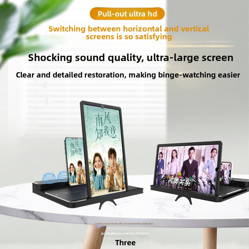 Bluetooth speaker phone screen amplifier
