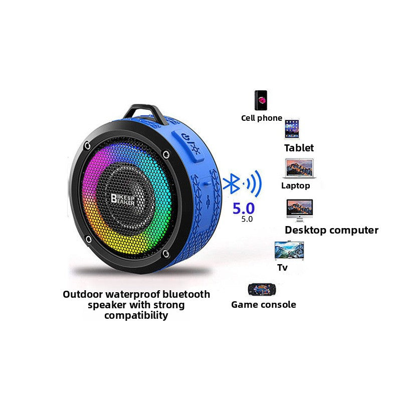 Bluetooth speaker, round and waterproof