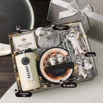 Bluetooth Speaker with Digital Thermos Gift Set