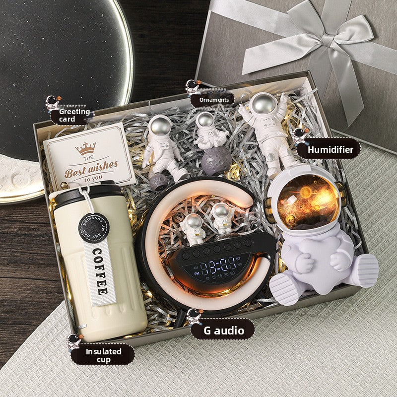 Bluetooth Speaker with Digital Thermos Gift Set
