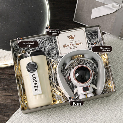 Bluetooth Speaker with Digital Thermos Gift Set