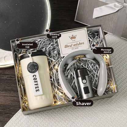Bluetooth Speaker with Digital Thermos Gift Set