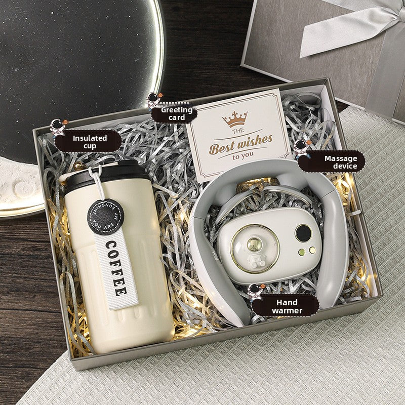 Bluetooth Speaker with Digital Thermos Gift Set