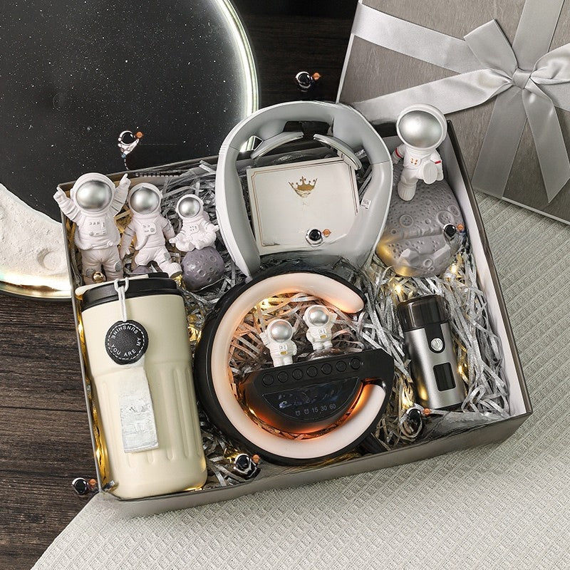 Bluetooth Speaker with Digital Thermos Gift Set