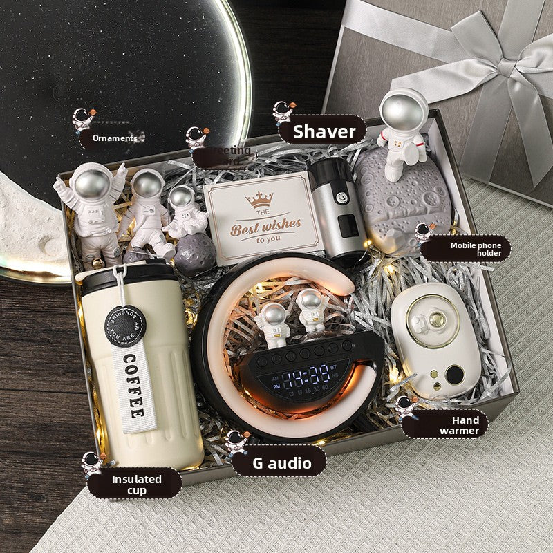 Bluetooth Speaker with Digital Thermos Gift Set