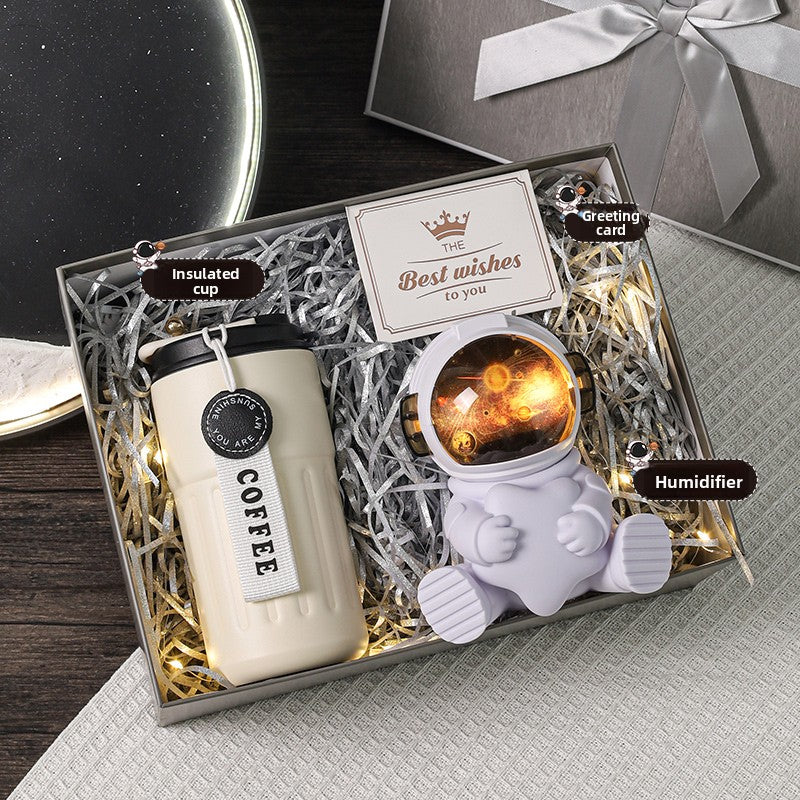 Bluetooth Speaker with Digital Thermos Gift Set