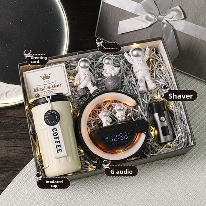 Bluetooth Speaker with Digital Thermos Gift Set